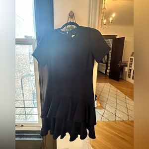 Rebecca Taylor navy ruffle dress